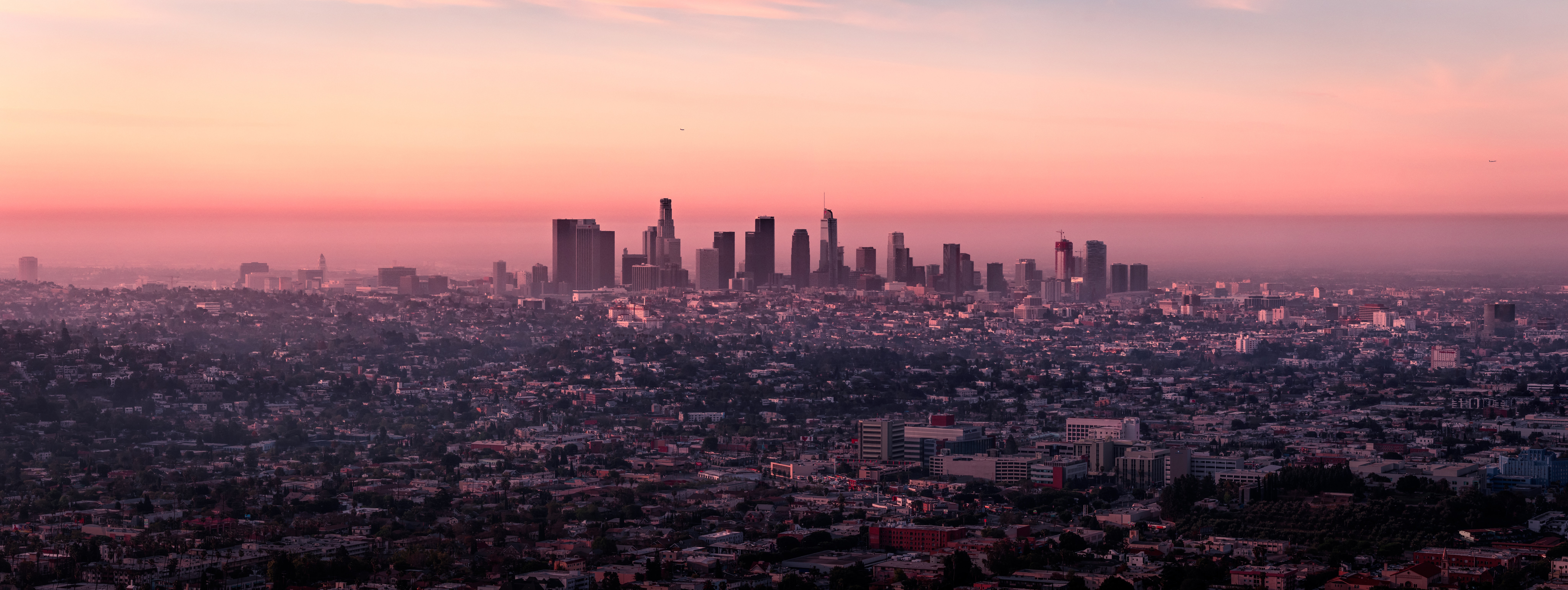 Los Angeles landscape during dusk